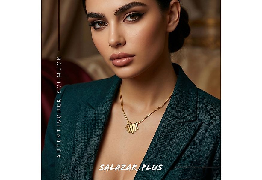 salazar.plus Kette mit Anhänger Luxus Damen Kette aus Edelstahl vergoldet E günstig online kaufen