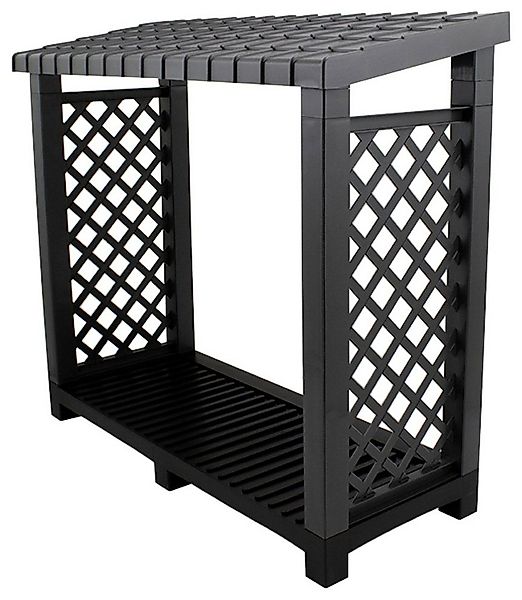 KHW Kaminholzregal aus stabilem und wetterfestem Kunststoff, BxTxH:114x47x1 günstig online kaufen