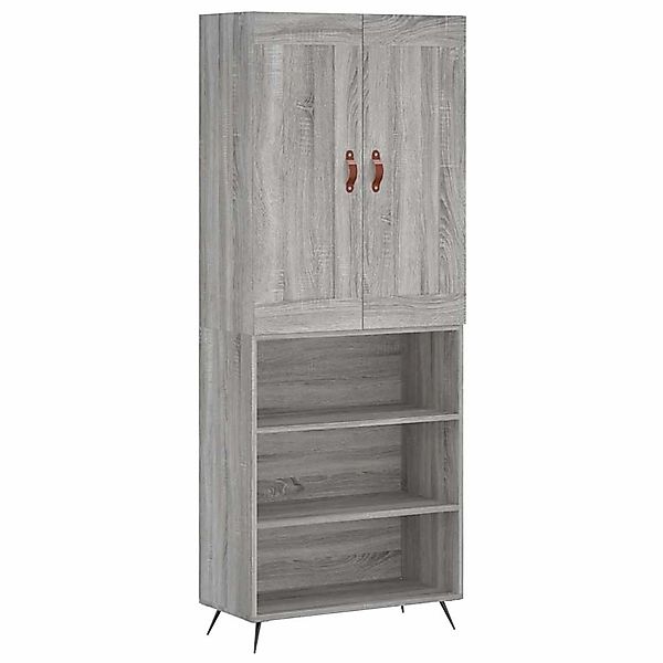 vidaXL Highboard Grau Sonoma 69,5x34x180 cm Holzwerkstoff 3200047 günstig online kaufen