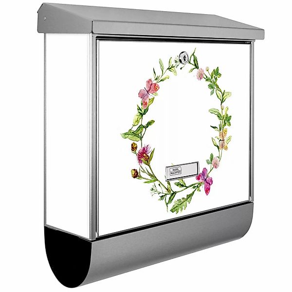 Banjado Briefkasten Edelstahl 38x39x12cm Mit Zeitungsfach Inkl. Montagemate günstig online kaufen