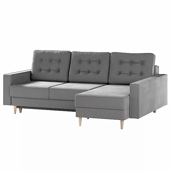 Ausklappbares Ecksofa Svein, grau, 224x164x91, Polsterstoffe (RI91) günstig online kaufen