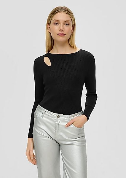 s.Oliver Strickpullover Strickpullover aus Viskosestretch Cut Out günstig online kaufen