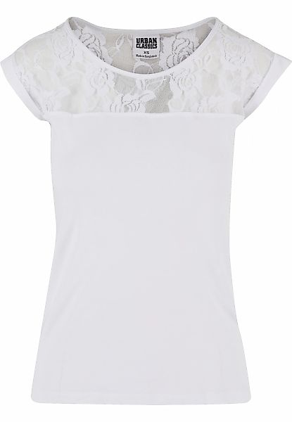 URBAN CLASSICS Kurzarmshirt "Urban Classics Damen Ladies Top Laces Tee" 1 S günstig online kaufen