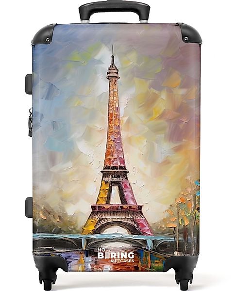 NoBoringSuitcases.com© Hartschalen-Trolley Eiffelturm - Ölgemälde - günstig online kaufen