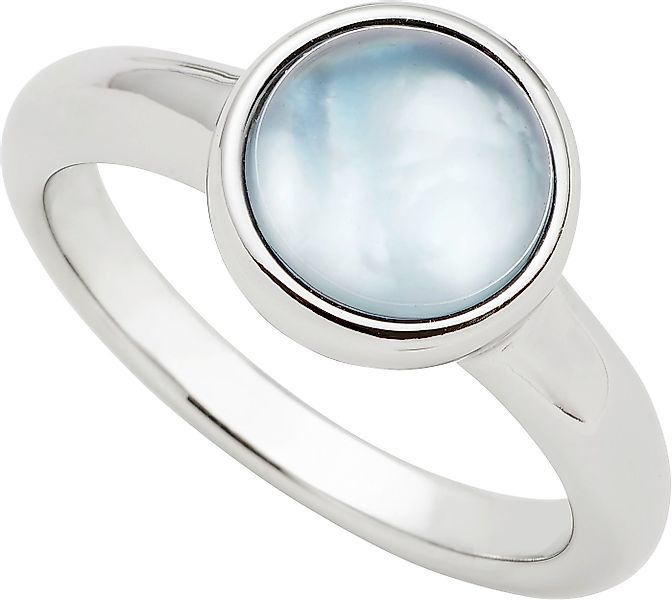 LEONARDO Fingerring Ring Bea grey blue, mit Glasstein - mit Perlmutt günstig online kaufen