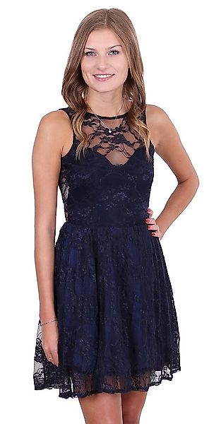 Sarcia.eu Spitzenkleid Dunkelblaues Ballerinakleid aus Spitze Ausschnitt am günstig online kaufen