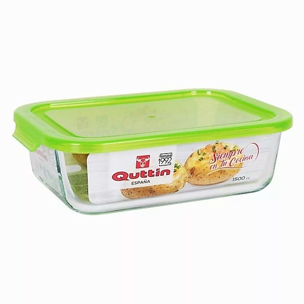 Rechteckige Lunchbox Mit Deckel Quttin Borosilikatglas günstig online kaufen