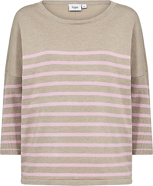 Saint Tropez Strickpullover MilaSZ R-neck Stripe Oversize Fit, Feinstrick, günstig online kaufen