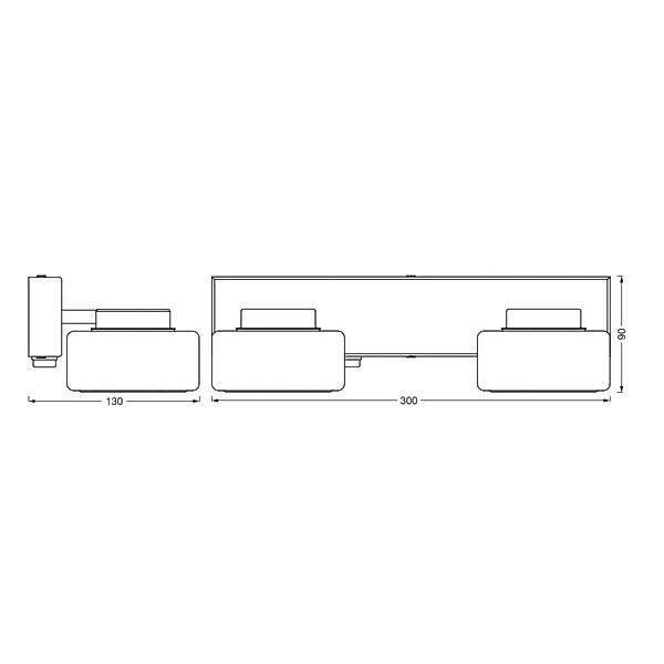 LEDVANCE LED-Wandleuchte Orbis Flame, 2-fl., schwarz, IP44 günstig online kaufen