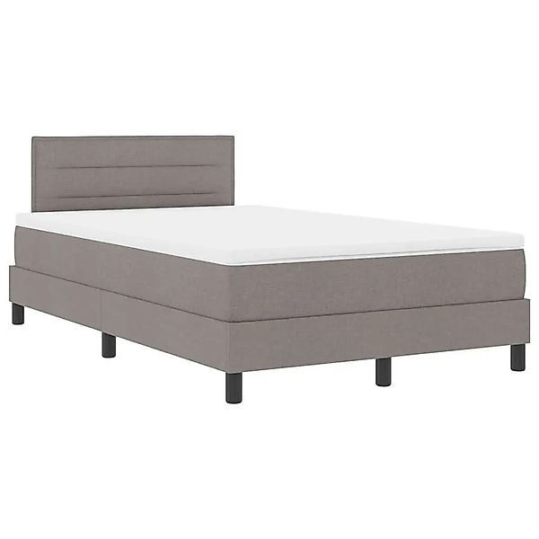 vidaXL Boxspringbett mit Matratze Taupe 120 x 200 cm Stoff 3342125 günstig online kaufen