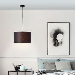 Brilliant Pendelleuchte »Esher« E27 1 Stk. Hängelampe 38cm schwarz günstig online kaufen