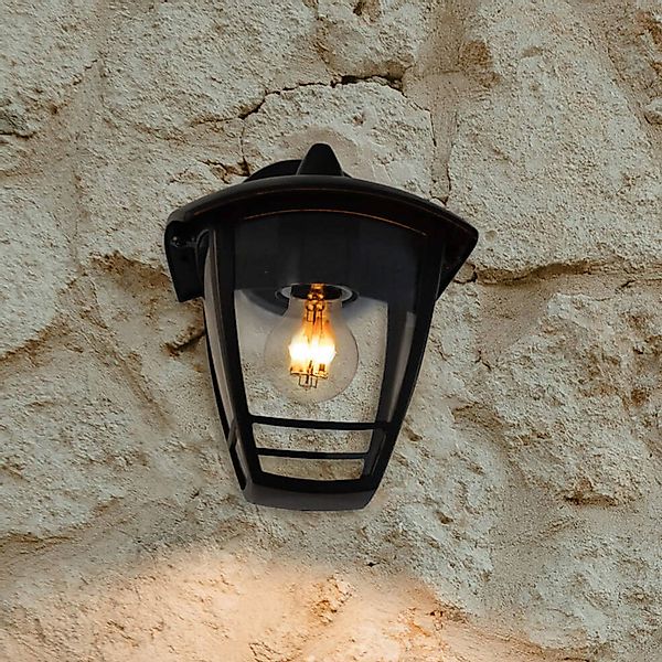 SEGULA Außenwandleuchte Antique down, schwarz, Alu, E27 günstig online kaufen