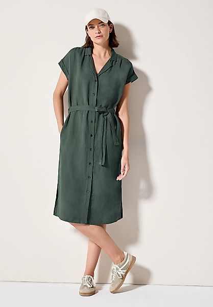 Cecil Blusenkleid Eingrifftaschen aus sommerlicher Qualität mit Leinen günstig online kaufen