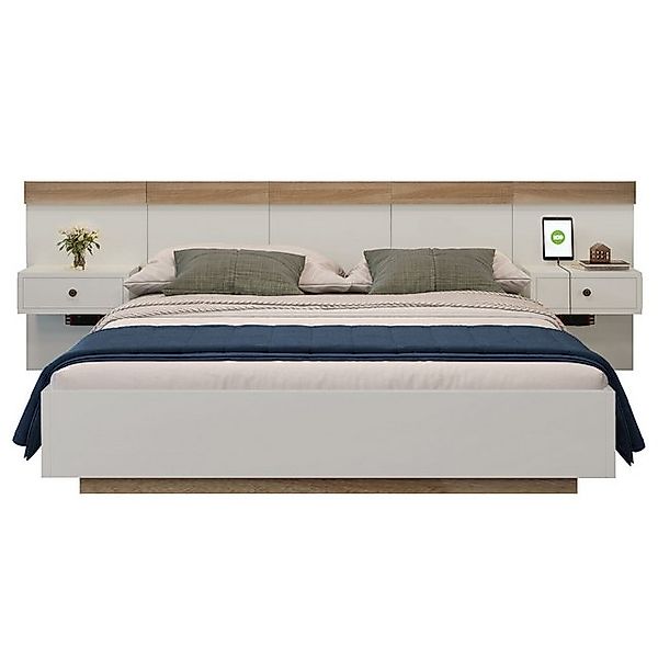 Sweiko Massivholzbett (Doppelbett mit Kopfteil und günstig online kaufen