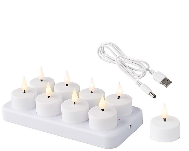 Lumineo LED-Kerze, LED Teelichter 4cm Kunststoff günstig online kaufen