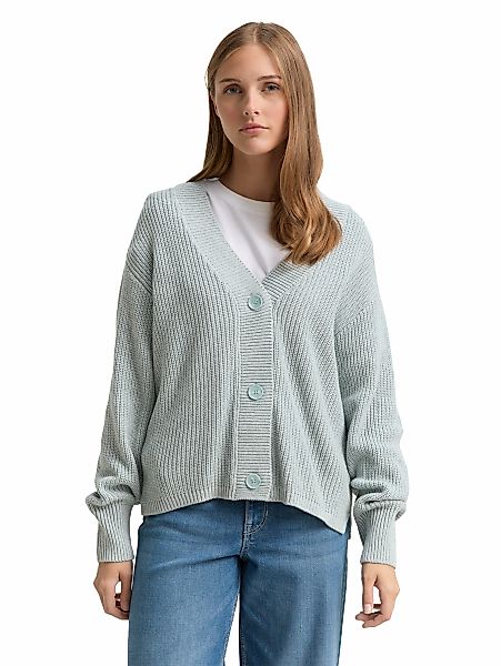 TOM TAILOR Denim Cardigan, mit Strickstruktur und Knopfleiste günstig online kaufen