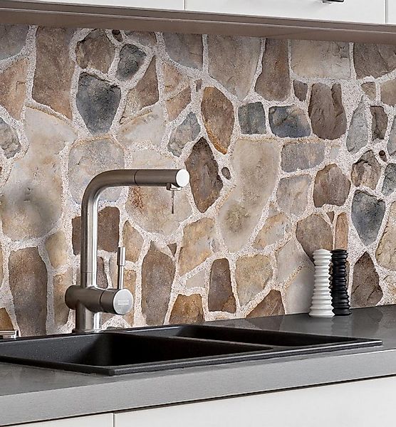 MyMaxxi Küchenrückwand Küchenrückwand selbstklebend Mauer Natursteine Sprit günstig online kaufen