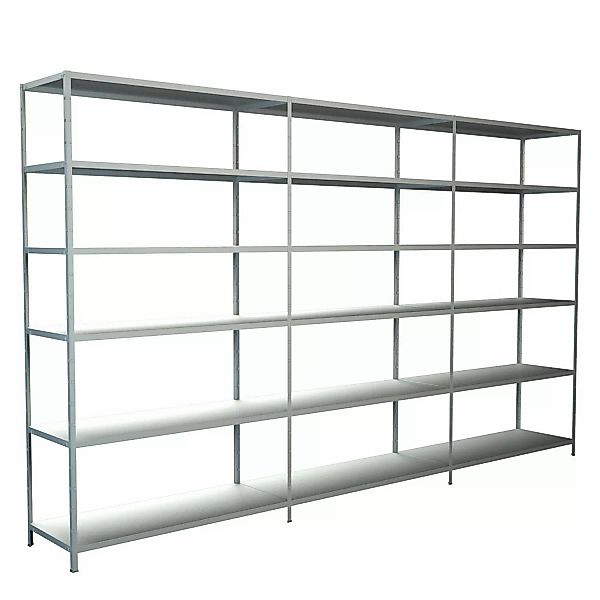 Schulte Steck-Grund-/Anbauregale 230 cm x 260 cm x 35 cm Weiß günstig online kaufen