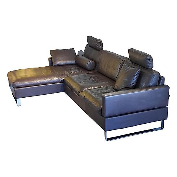 brühl & sippold Ecksofa Ecksofa Alba System M Bezug Leder Lama 5669 Braun I günstig online kaufen