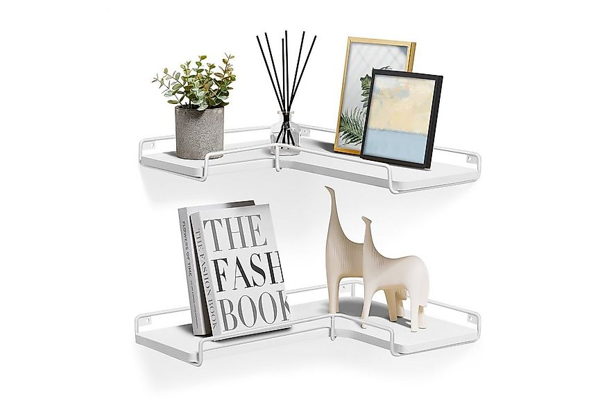 VASAGLE Eckregal, Wandregal, L-förmiges Eckregal, 2er Set, Industrie-Design günstig online kaufen