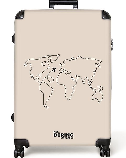 NoBoringSuitcases.com© Hartschalen-Trolley Weltkarte - Einfach - Flugzeug 7 günstig online kaufen