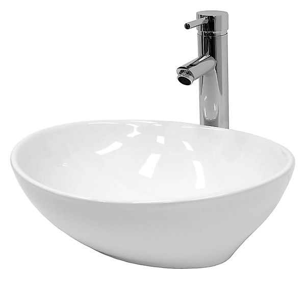 LuxeBath Waschbecken Aufsatzwaschbecken aus Keramik Einbaubecken günstig online kaufen