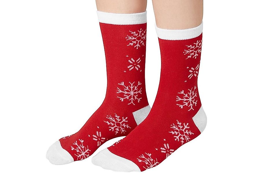 dressforfun Kuschelsocken Weihnachtssocken mit Eisblumen-Motiv günstig online kaufen