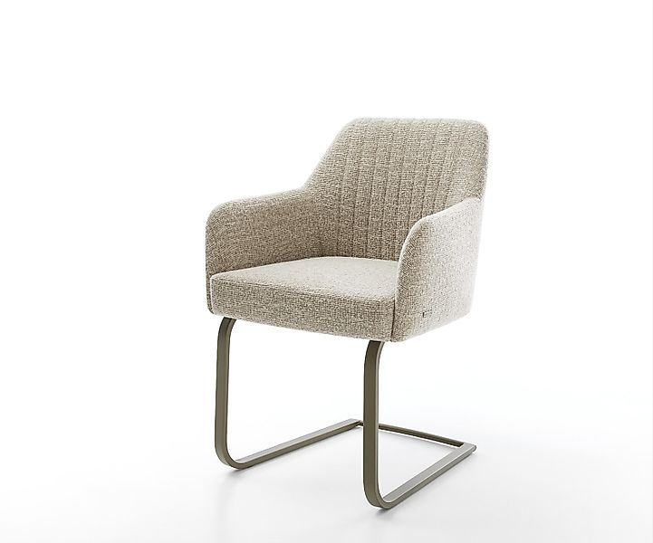 Freischwinger Greg-Flex Webstoff Soft Beige Freischwinger flach Effektfinis günstig online kaufen