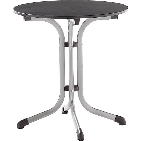 Sieger Klapptisch Rund Silber/Graphit Ø 68 cm günstig online kaufen