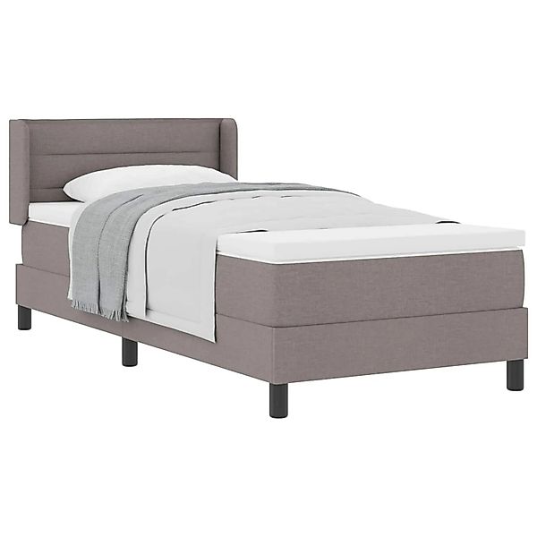 vidaXL Boxspringbett mit Matratze Taupe 200 x 90 cm Polyester 3341024 günstig online kaufen