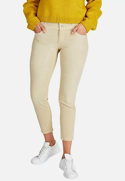 ANGELS 7/8-Jeans Jeans Ornella Button mit unifarbenem Stoff mit Label-Appli günstig online kaufen