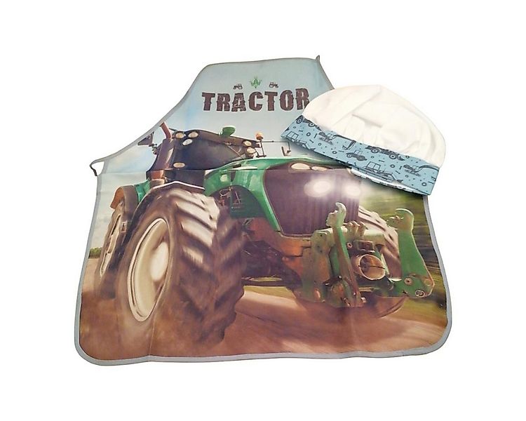 BrandMac Kochschürze Kochschürze für Kinder, "Grüner Traktor" Motiv, Schürz günstig online kaufen