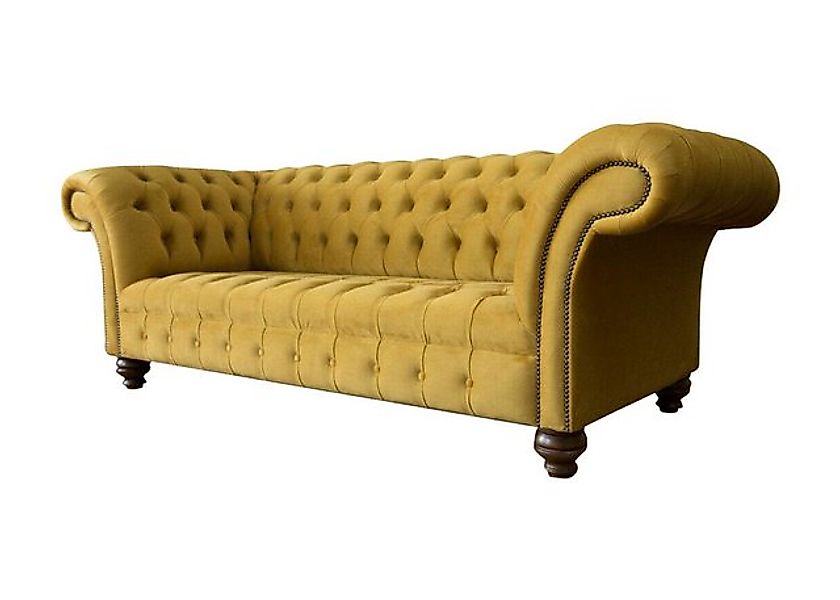 JVmoebel Chesterfield-Sofa xxl Sofa Couch 225cm Polster Sofas 3 Sitzer Lede günstig online kaufen