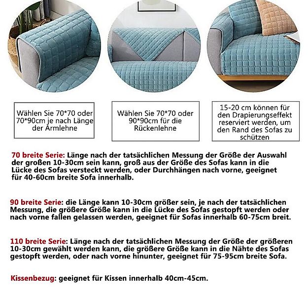 NUODWELL Sofabezug Samt Sofabezug,rutschfest L Form Sofaüberwurf,Couch Bezu günstig online kaufen