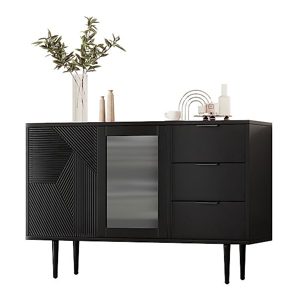 Merax Sideboard, mit Schubladen und Glastür, günstig online kaufen
