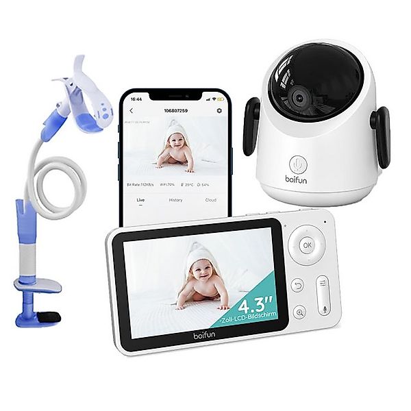 Boifun Babyphone 2MP Babyphone mit Kamera 30 Stunden Akku mit 4,3 Zoll mit günstig online kaufen