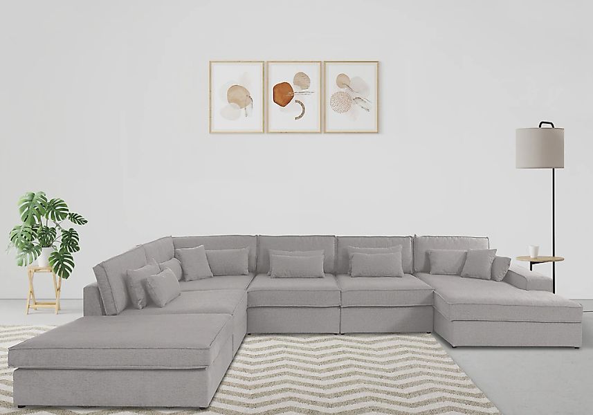 OTTO home Wohnlandschaft "Enid U-Form" 6 Teile, bestehend aus Modulen, in v günstig online kaufen