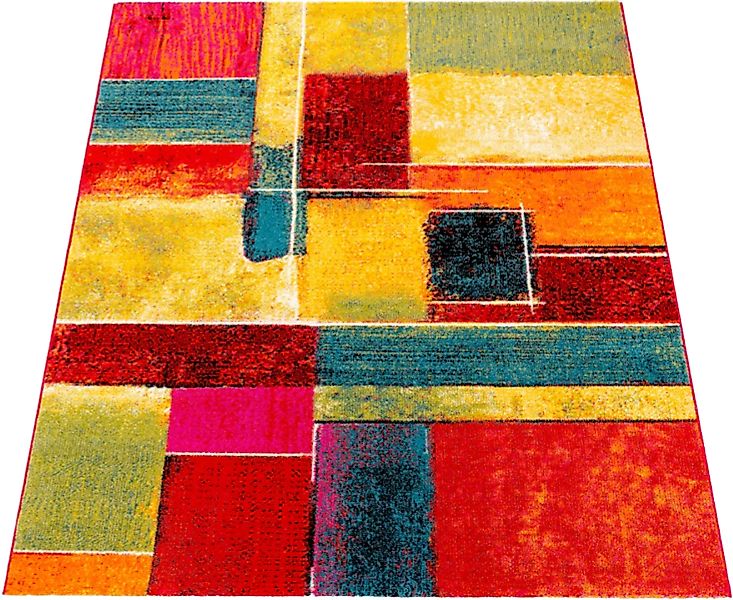Paco Home Teppich »Canvas 783«, rechteckig, Kurzflor, modernes Patchwork De günstig online kaufen