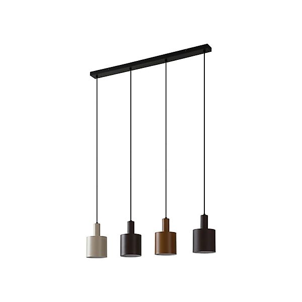 Lindby Pendelleuchte Ovelia 10019907 Modern in Braun aus Metall 4-flammig E günstig online kaufen