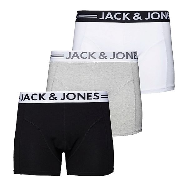Jack & Jones 3-er Set Trunks Grau, Schwarz & Weiss günstig online kaufen