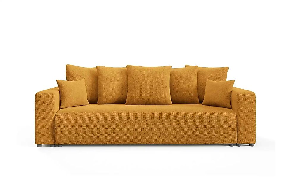 Schlafsofa EVORA Türkis   ¦ gelb ¦ Maße (cm): B: 247 H: 88 Polstermöbel > S günstig online kaufen