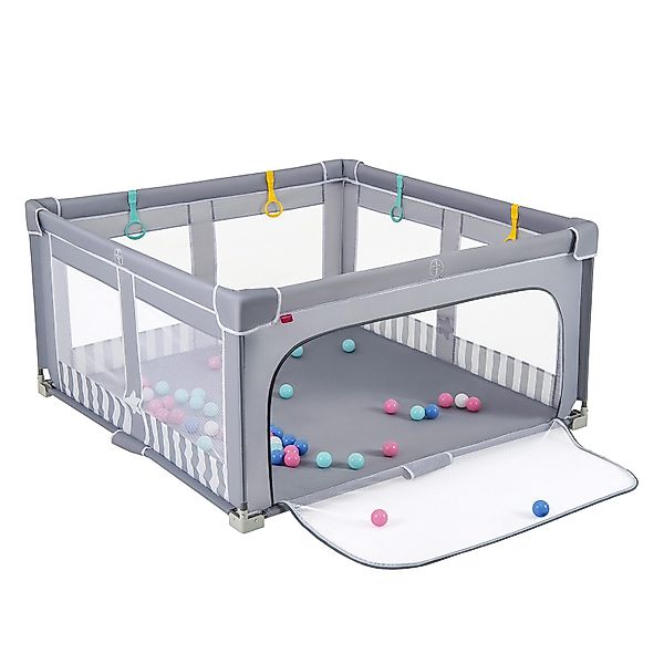COSTWAY Laufstall 150*150cm, faltbar, mit 50 günstig online kaufen