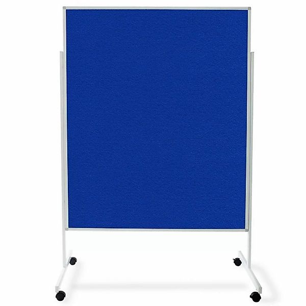 KARAT Filz Moderationstafel Stabiles Gestell mit Rollen Blau 150 x 120 cm günstig online kaufen