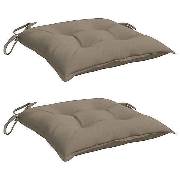 vidaXL Sitzauflage Stuhlkissen 2 Stk. Taupe günstig online kaufen
