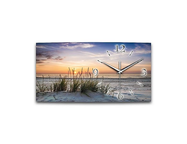 Kreative Feder Funkwanduhr 3D Design-Wanduhr "Sanddüne" aus gebürstetem Alu günstig online kaufen