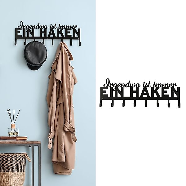 CEPEWA Garderobenleiste Garderobenleiste "Haken" 70x5x25cm Spruch günstig online kaufen