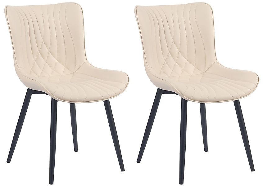 CLP Esszimmerstuhl Brady (2er Set), gesteppte günstig online kaufen