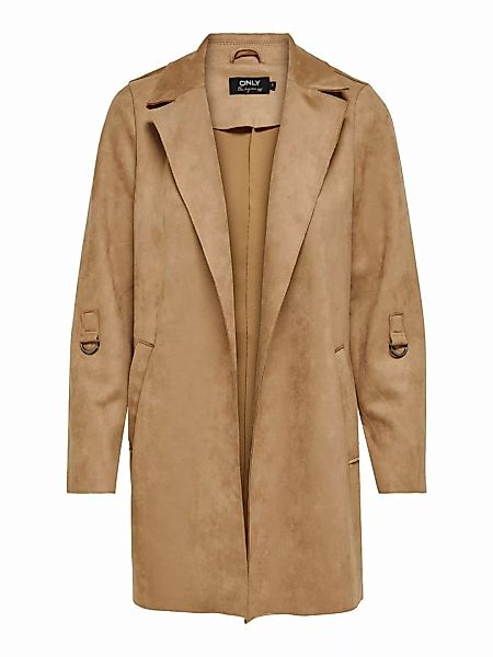 ONLY Wildlederimitat Mantel Damen Braun günstig online kaufen