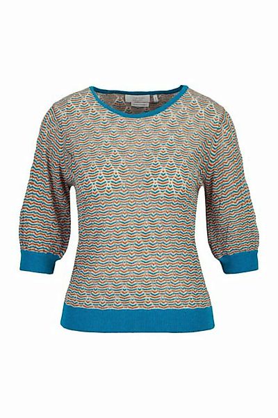 Rich & Royal Rundhalsshirt Striped shiny crew-neck pullover recycled günstig online kaufen