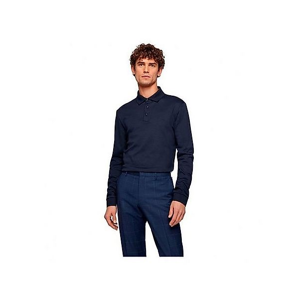 BOSS Poloshirt Poloshirt langarm für Herren in dunkel_blau (1-tlg) günstig online kaufen